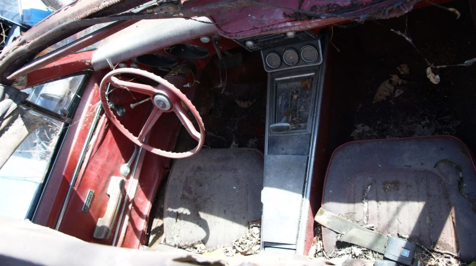 Many cars still showed their original furnishings