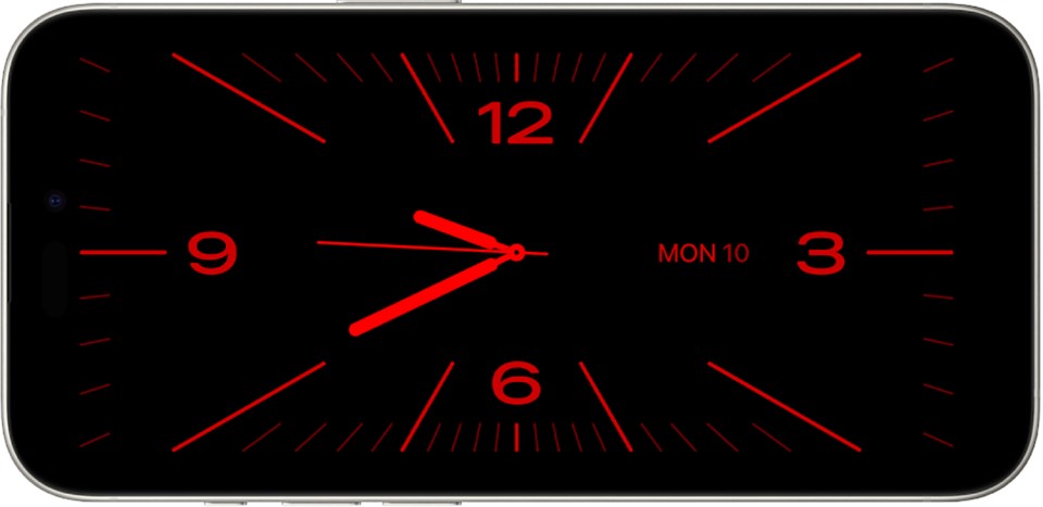 If you use StandBy in the dark, the screen will tint to a comfortable red