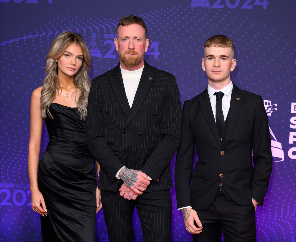 Isabella, Bradley, and Ben Wiggins at the BBC Sports Personality of the Year awards.