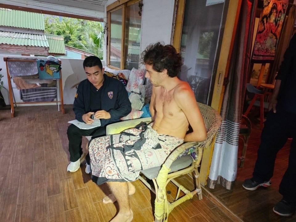 An Italian tourist being questioned by Thai police following a drug-related death.