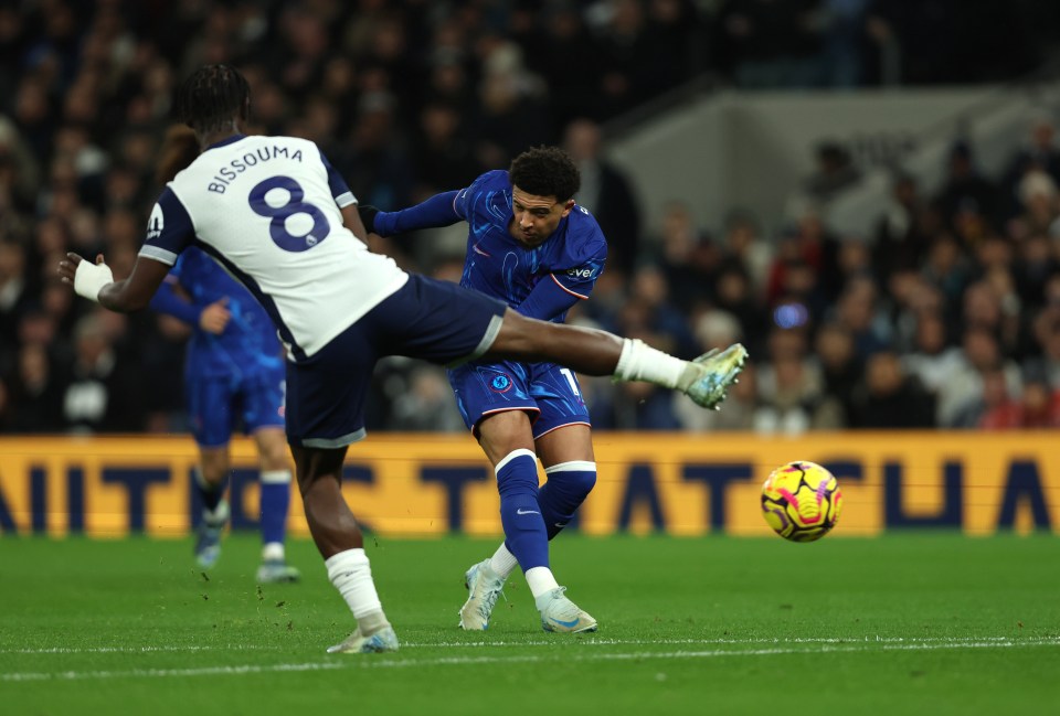 Jadon Sancho bagged Chelsea's first goal to reduce the arrears