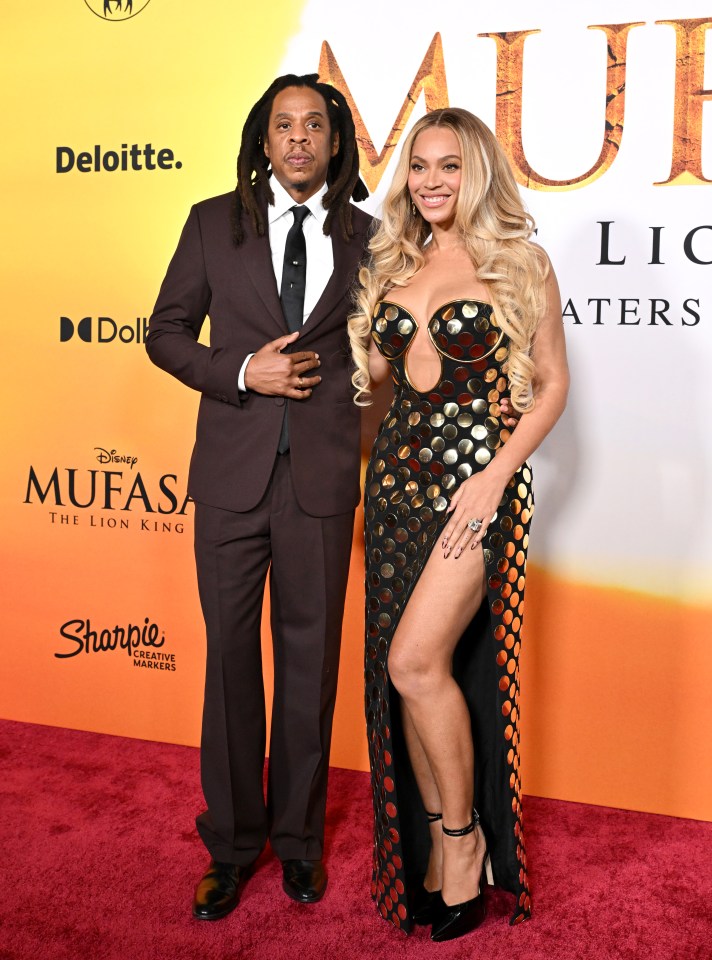 Jay-Z and Beyoncé at the premiere of Mufasa: The Lion King.