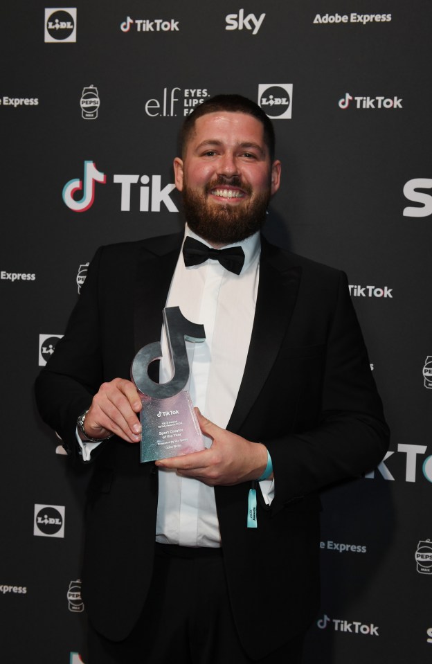 He won TikTok’s inaugural Sport Creator of the Year Award