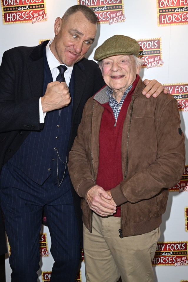 The actor posed alongside Vinnie Jones, who is starring in the show this Christmas