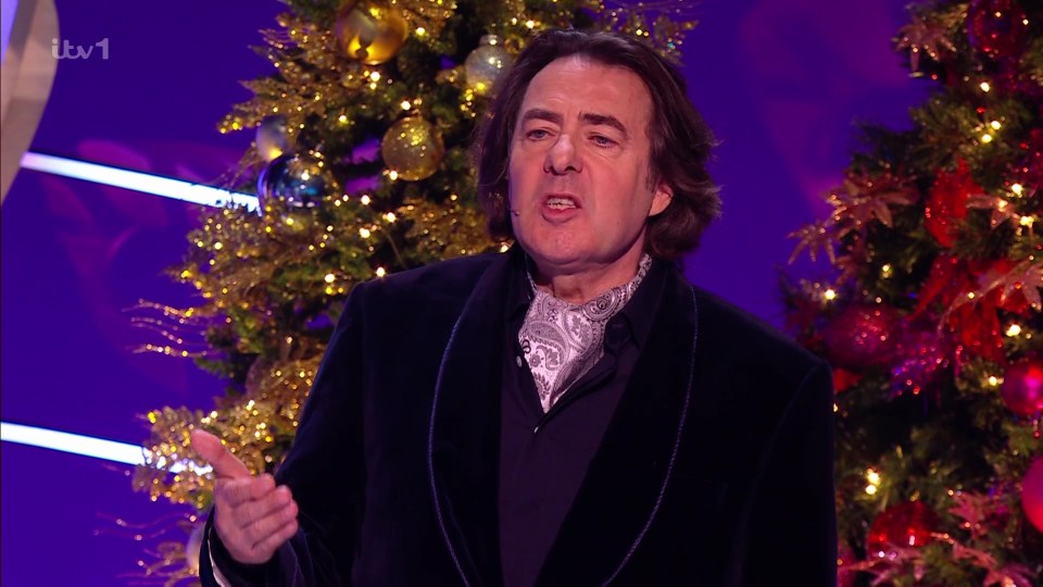 Jonathan Ross on The Masked Singer Christmas special.