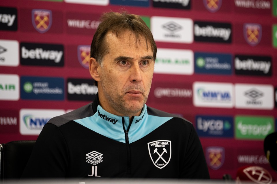 Julen Lopetegui is under huge pressure at West Ham