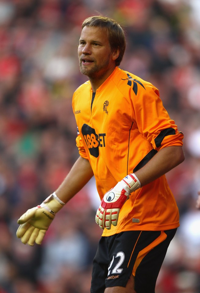 Jussi Jaaskelainen of Bolton Wanderers at a Premier League match.