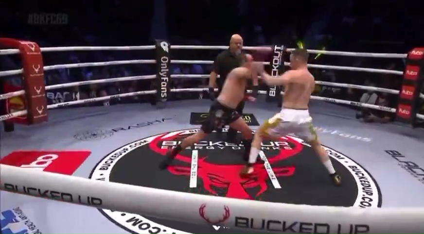 Justin Watson uncorked a rapid right hand a split second into his BKFC 69 clash with Cole Ferrell