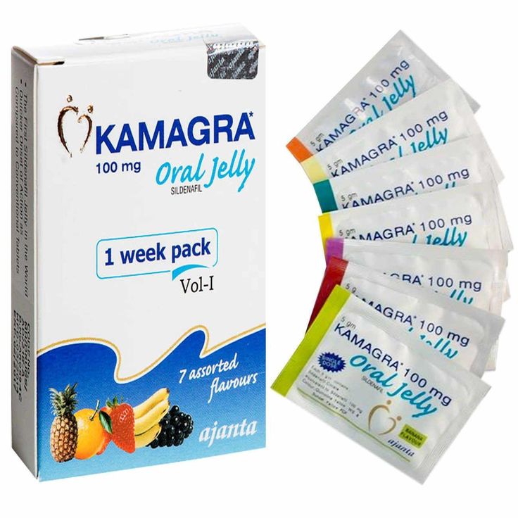 Kamagra Oral Jelly 100mg, one-week supply.