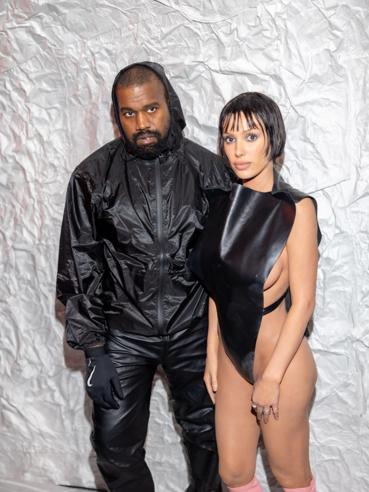 Kanye seems unbothered by his wife's barely there style choices