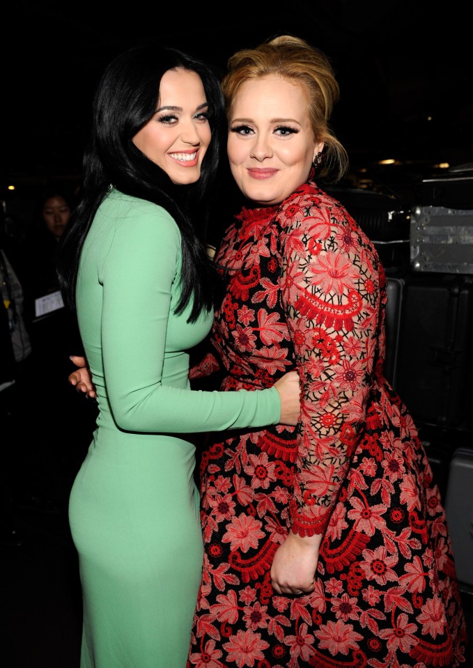 Singers Katy Perry and Adele, pictured together in 2013, have come a long way over the last 11 years to top the Ultimate Songstress Rich List