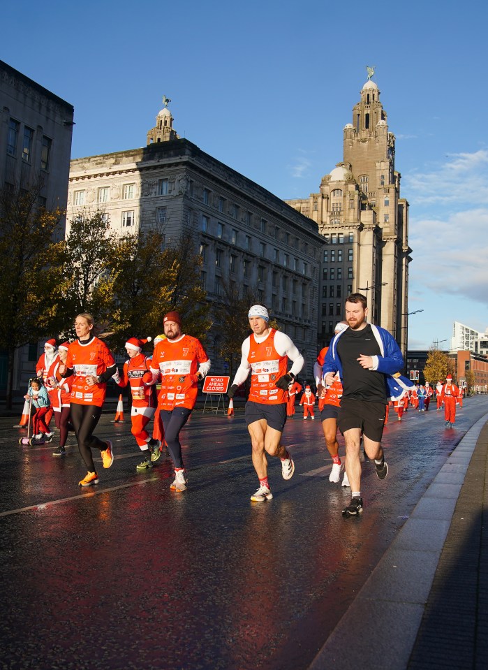 Kevin during the Liverpool Santa Dash