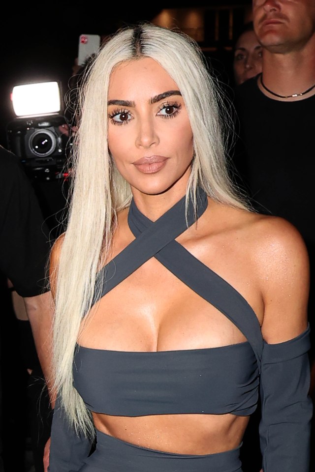 Kim debuts platinum hair in 2022