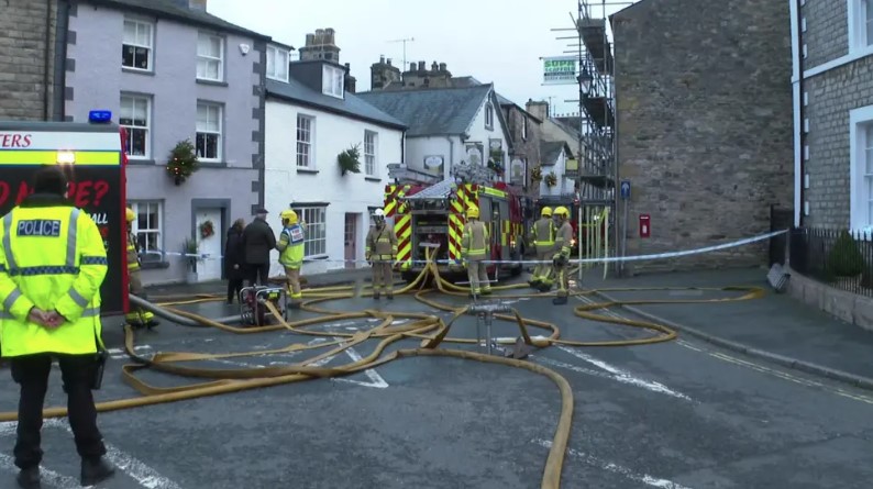 One man in his 40s has died in a blaze in Lancashire