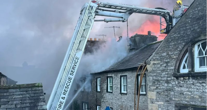 The main Street in Kirkby Lonsdale is likely to remain closed for some time