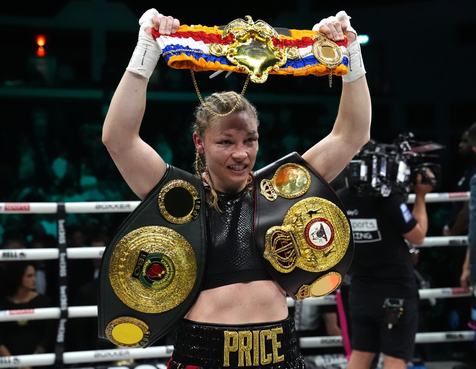 Lauren Price is the WBA and Ring Magazine champion at 147lbs