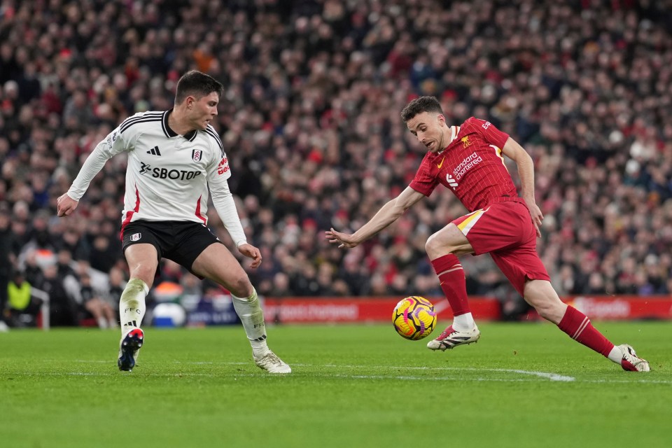 Jota cracked an 85th-minute equaliser for Liverpool