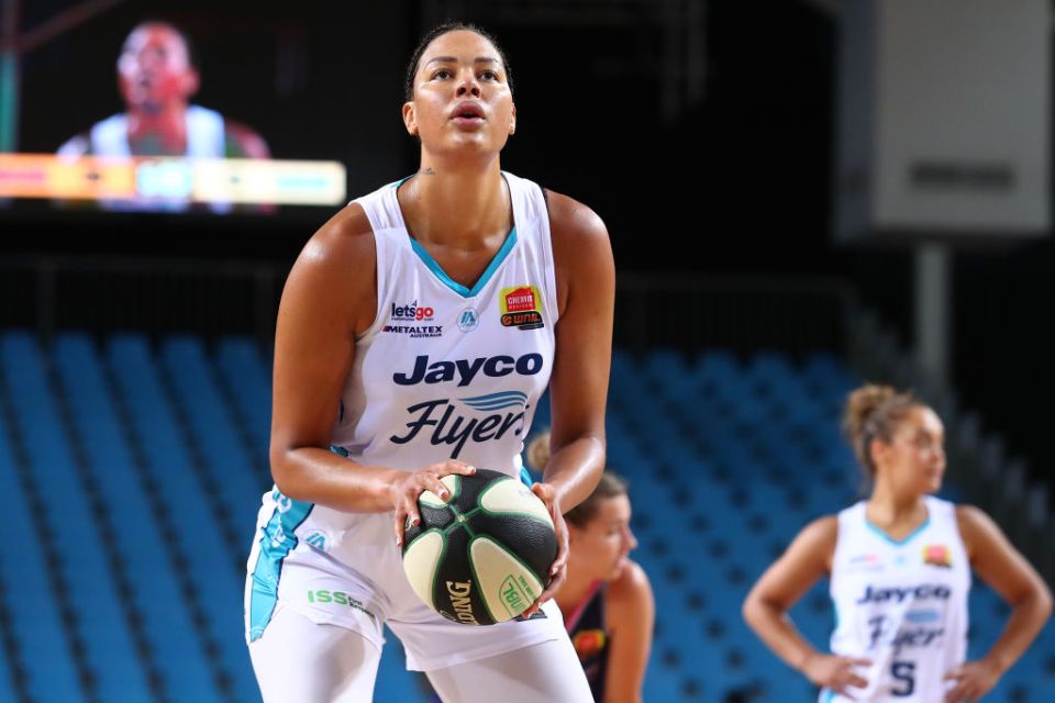 Cambage plays basketball in the women's leagues