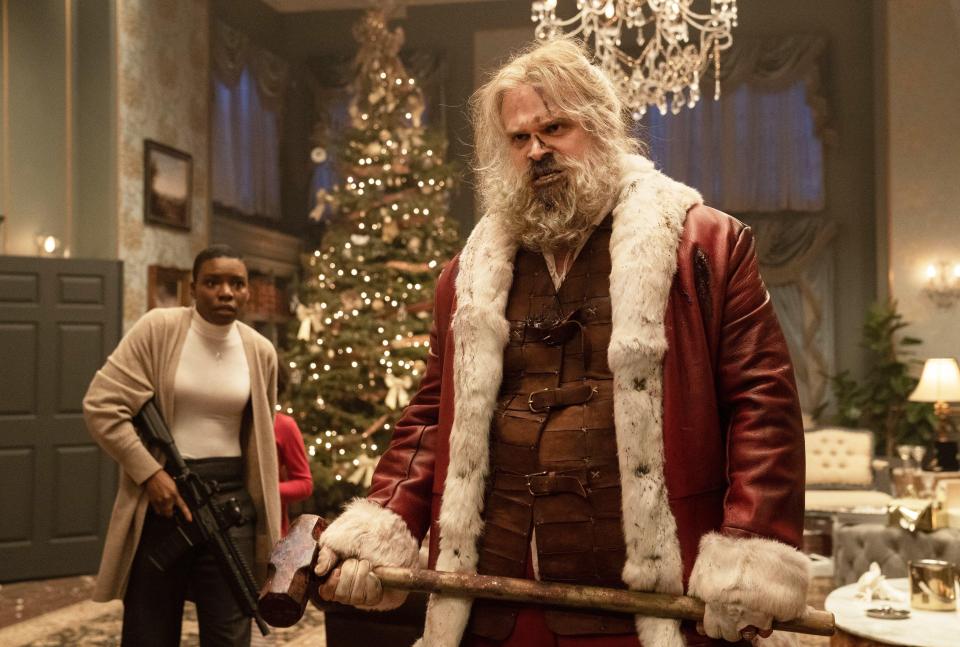 When a group of mercenaries attack the estate of a wealthy family, Santa Claus must step in to save the day