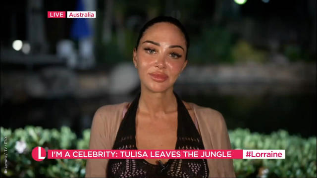 Tulisa on her exit interview after leaving the jungle early