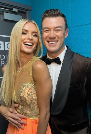 Nadiya Bychkova and Kai Widdrington before a Strictly live show.