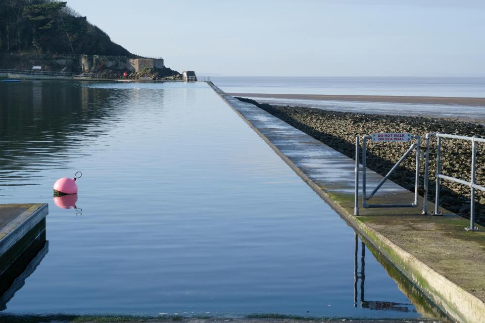 Sea water bathing and boating pool.