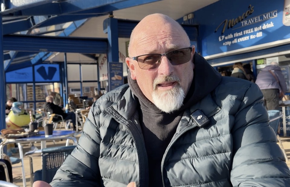 Marco Zerascho, owner of Marco's Cafe, on Barry Island.