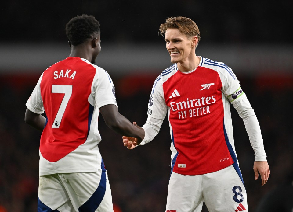 Martin Odegaard and Bukayo Saka are a key duo for Mikel Arteta's Arsenal