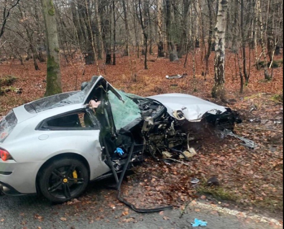 Antonio had a miraculous escape after crashing his Ferrari