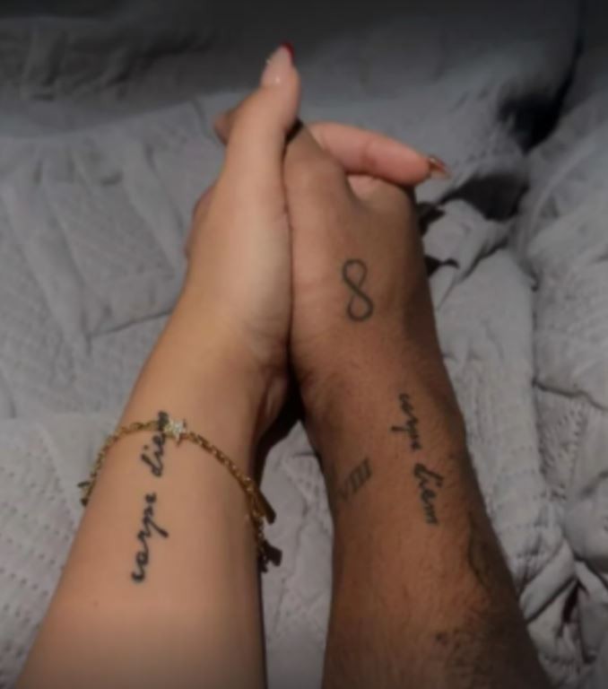 Matilda and Roman have shown off matching tattoos after three weeks of dating