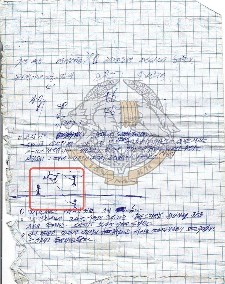 Ukrainian troops released an image of a page which appeared to show anti-drone tactics