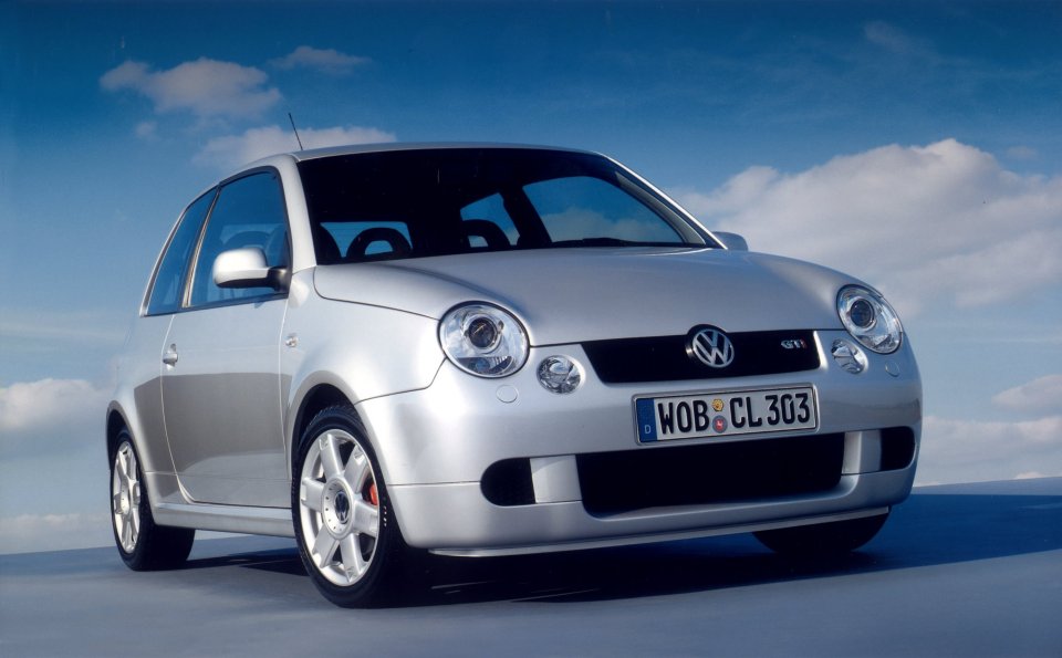 The early 2000s Lupo GTI features wider wheel arches and aggressive looks