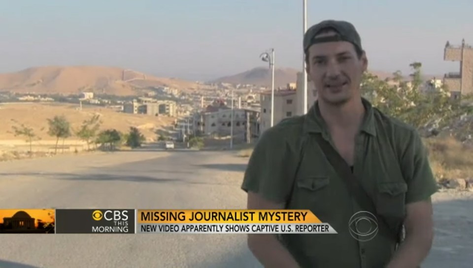 The US journalist went to report in Syria in 2013