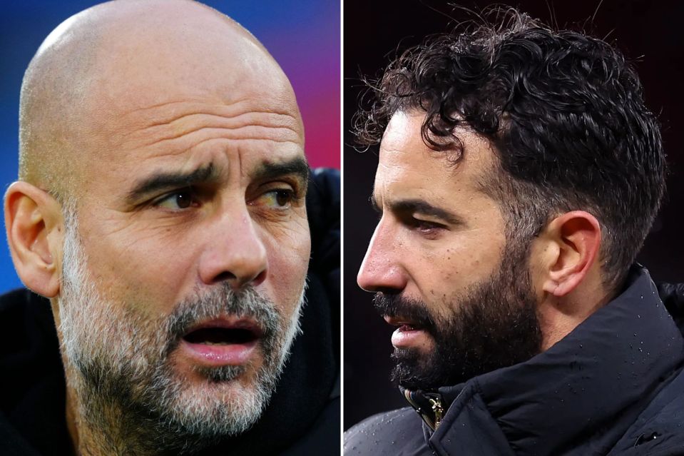 Pep Guardiola and Ruben Amorim go head-to-head in the Premier League for the first time on Sunday