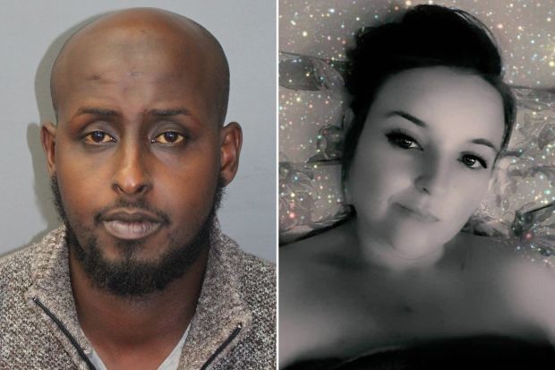 Mugshot of a man and a woman's photo.