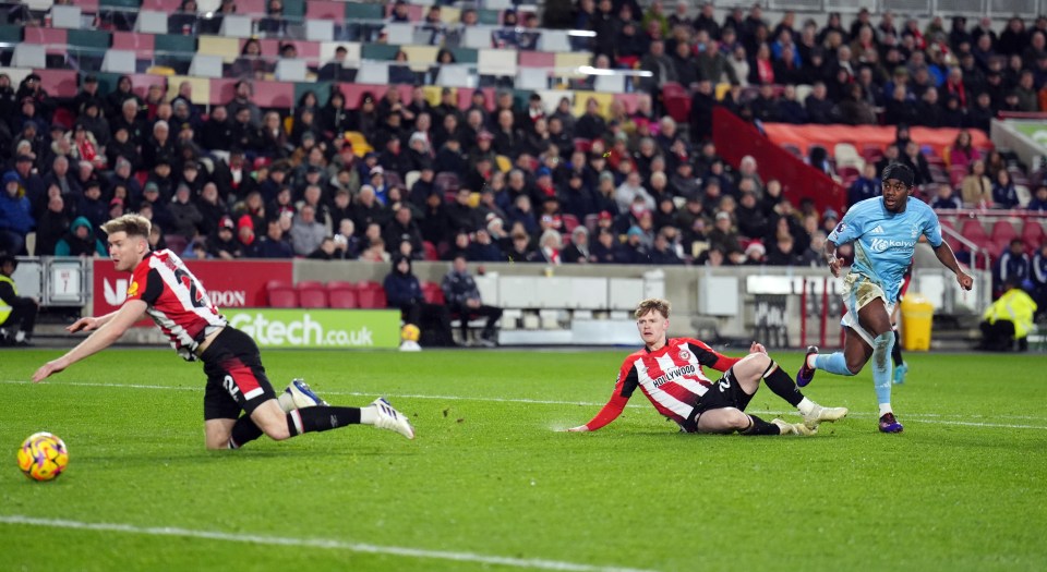 Former Man Utd winger Anthony Elanga doubled Forest's lead inside 51 minutes