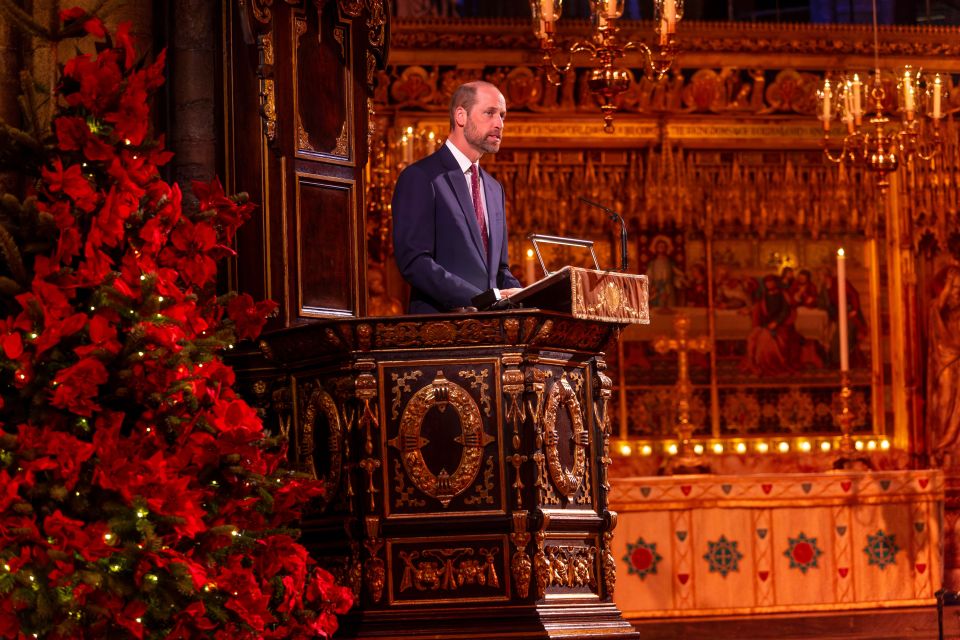 Prince William gave a reading from the Gospels