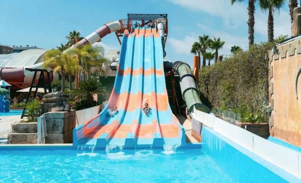 There's also an on-site water park that's home to water slides and pools