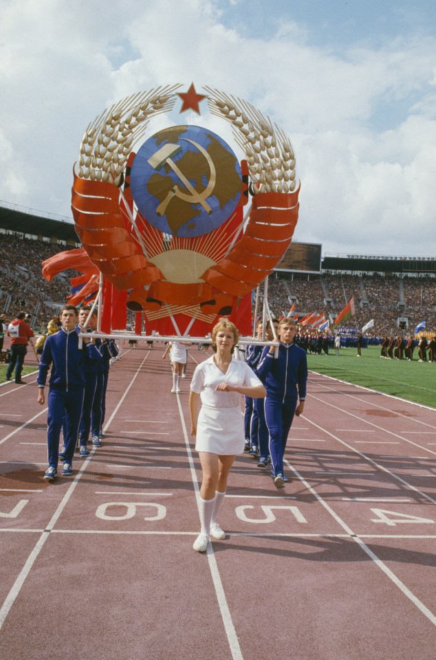 The opening ceremony in 1984 was attended by around 100,000 spectators, including future leader Mikhail Gorbachev in the VIP seats