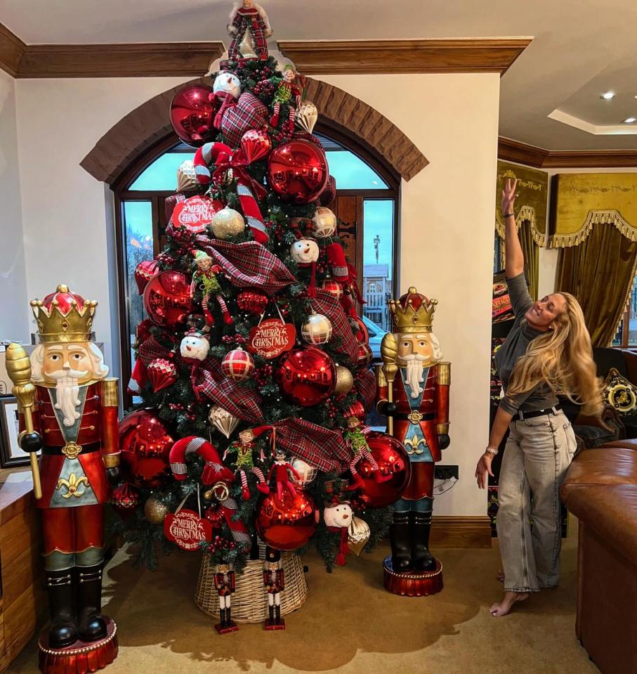 Paris Fury showed off her red-themed Christmas tree with giant baubles