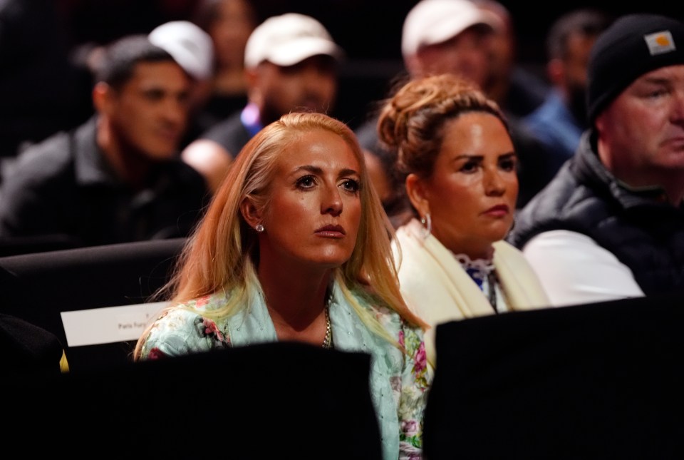 Paris Fury watching from ringside