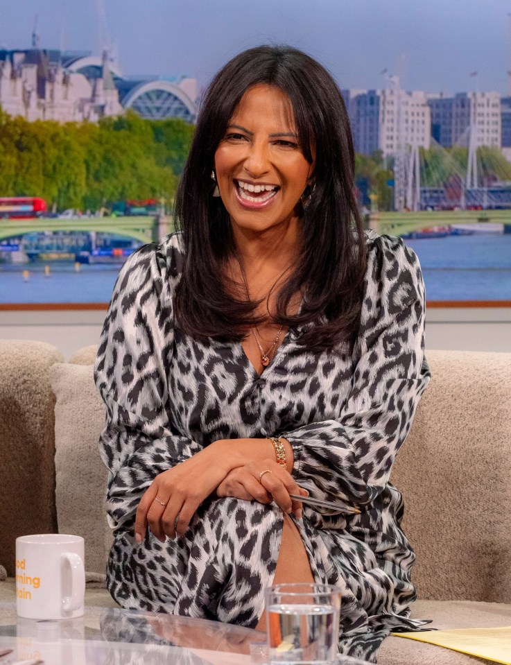 Ranvir Singh smiling on the Good Morning Britain set.