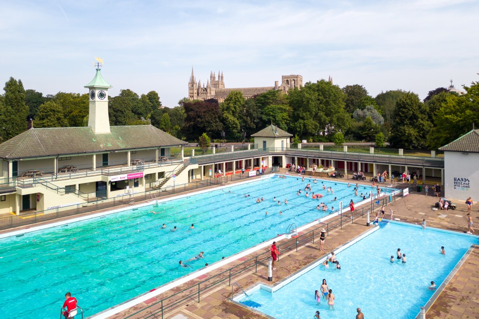 Peterborough Lido has three heated pools