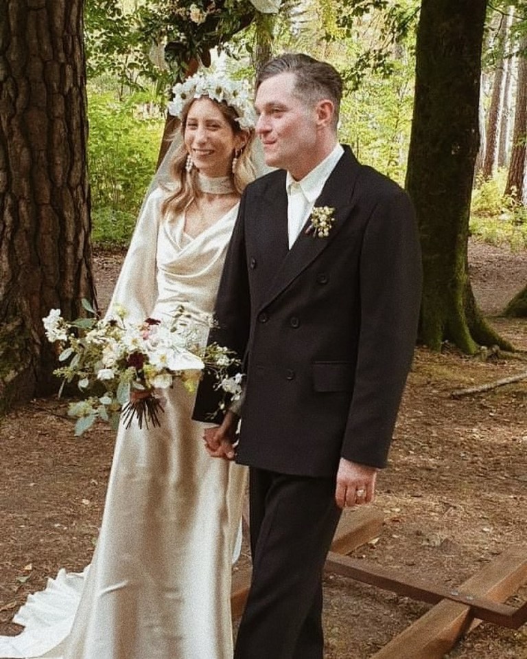 Mathew Horne and Celina Bassili at their wedding.