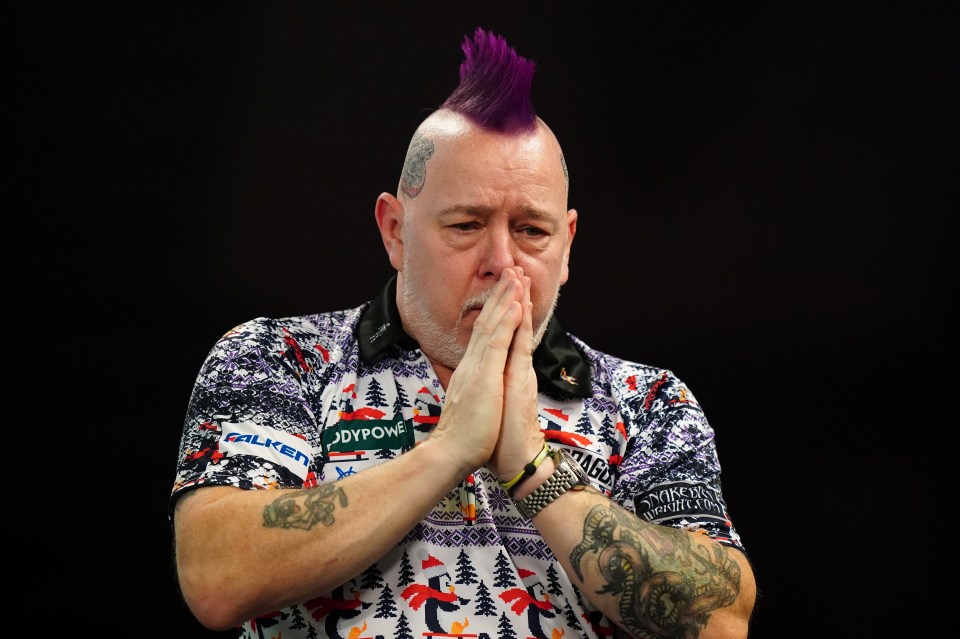 Peter Wright at the World Darts Championship.