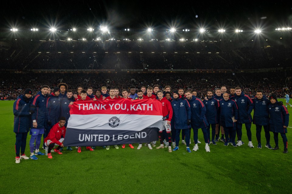 Manchester United paid an emotional tribute to their much-loved receptionist Kath Phipps