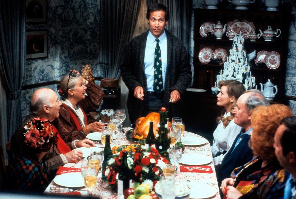 Chevy Chase is the head of the Griswold family in this Christmas classic