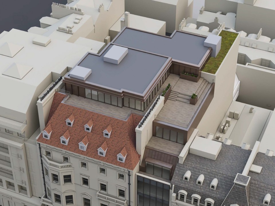 A rooftop bar and terrace will be constructed as part of the project