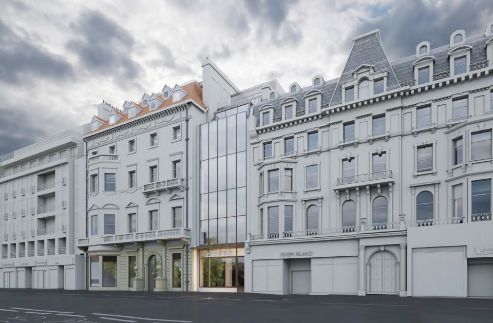 A render of how the proposed hotel may look on the street