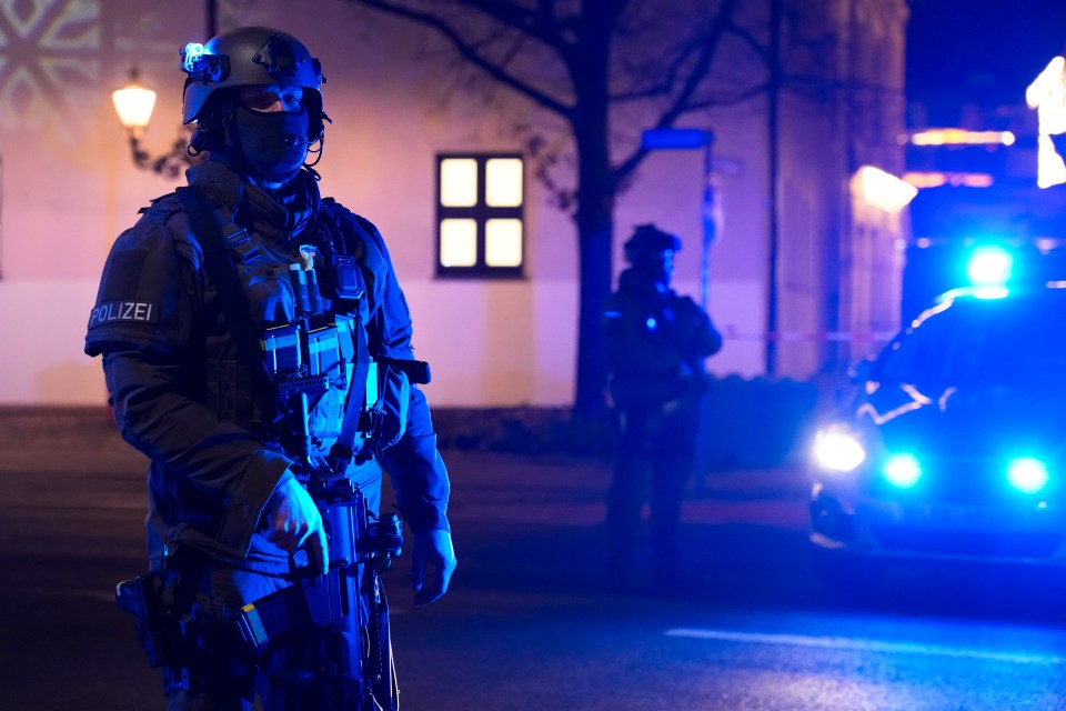 German special police forces attended the scene on Friday